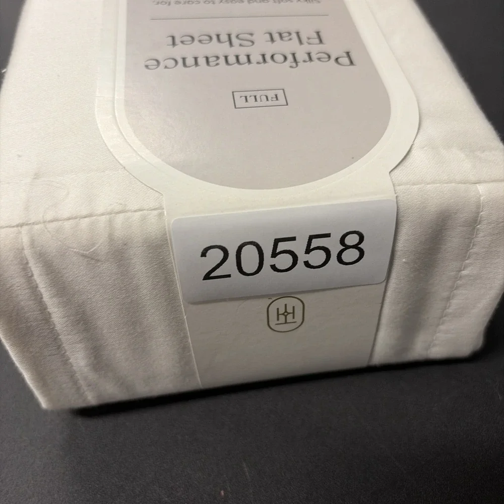 Threshold FULL Performance Flat Sheet Silky Soft Sateen SOUR CREAM 400 TC 20558